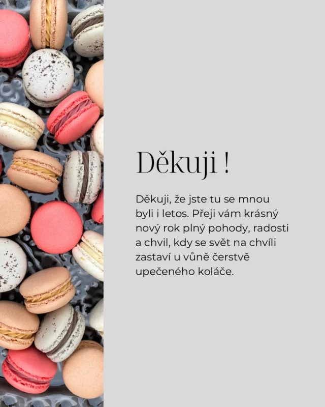 Rok se pomalu chýlí ke konci a já vám chci upřímně poděkovat za vaši přízeň a důvěru ♥️ Děkuji, že sledujete můj blog, zkoušíte nové recepty, navštěvujete kurzy i kupujete moje kuchařky. Moc si vážím každé zprávy, komentáře, fotek i sdílené radosti z pečení 😊

Vaše podpora a zájem jsou pro mě tou největší motivací ♥️ Jsem vděčná, že můžu být alespoň malou součástí vašich domácích oslav, obyčejných víkendů i svátečního pečení.

Do nového roku vám přeji hlavně zdraví, klid a pohodu, ať vám pečení i nadále přináší radost a spokojené strávníky. 

Děkuji, že jste tu se mnou, a těším se na další společný rok ♥️

S láskou k pečení i vám všem,
Míša ♥️

#vikendovepeceni #blogvikendovepeceni #pecemevtomspolu #pecenijelaska❤️