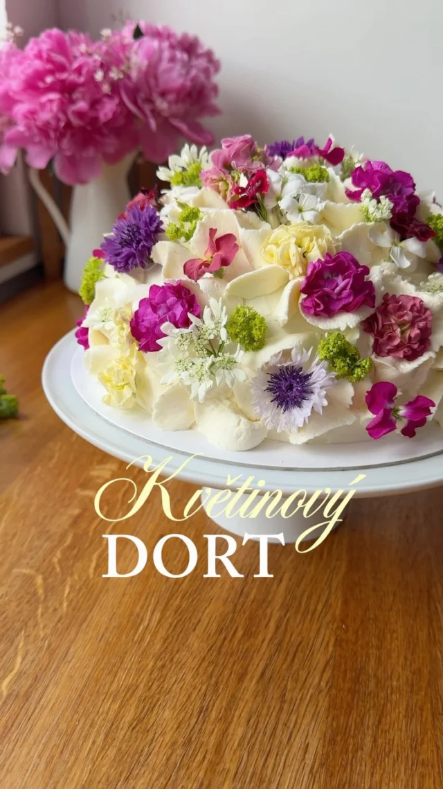 KVĚTINOVÝ DORT 🌸 stačí jen pár květů a z jednoduchého dortu se stane něco výjimečného 🌺🪻🌸🌼💐

🌸 RECEPT
1️⃣ Kakaový korpus: 3 vejce „M“, 90 g cukru krupice, 75 g hladké mouky, 15 g přírodního kakaa Dr. Oetker, 1 lžíce rostlinného oleje
Vejce a cukr společně zahřejte ve vodní lázni na teplotu 45-50 °C, následně vyšlehejte do husté pěny, ke konci zašlehejte olej. Stěrkou vmíchejte prosátou mouku s kakaem. Těsto nalijte do formy o průměru 18 cm, jejíž dno vyložte pečicím papírem a pečte v troubě vyhřáté na 180 °C (horní/dolní) asi 20-25 minut. Špejlí si ověřte, že je korpus propečený. Nechte vychladnout, pak opatrně vyřízněte z formy a korpus dvakrát vodorovně prokrojte.

2️⃣ Tvarohový krém: 250 g tučného tvarohu v kostce, 150 g mascarpone, 250 g smetany 33%, 60 g cukru krupice, 2 lžičky Vanilkové pasty Dr. Oetker, čerstvé jahody nebo jiné ovoce
Tvaroh, mascarpone a cukr dejte do misky, přilijte trochu smetany a začněte pozvolna šlehat. Během šlehání postupně přilévejte smetanu, až dosáhnete jemné a krémové konzistence. Ke konci vmíchejte vanilkovou pastu.
Misku o průměru 18 cm vyložte potravinářskou fólií, na dno položte první plát korpusu, dejte tvarohový krém a jahody. Postup opakujte, misku uzavřete třetím plátem korpusu. Zakryjte fólií a dejte do lednice přes noc vychladit.

3️⃣ Smetanový krém: 250 g mascarpone, 250 g smetany 33%, 30-40 g cukru krupice, 1 lžička Vanilkové pasty Dr. Oetker
Všechny suroviny společně vyšlehejte do hladkého krému.
Dort z misky opatrně vyklopte a celý obmažte částí smetanového krému. Zbytek si přendejte do sáčku se zdobicí špičkou a nastříkejte na povrch dortu. Použila jsem zdobicí špičku z kategorie „border“, která má tvar slzy. Dozdobte jedlými květy a podávejte.

🌼🌸🌺 Použité květy – fiala letní, chrpa, kontryhel, hvozdík, paprska velkokvětá, večernice vonná.

TIP – Dort můžete potřít a nazdobit i sněhovým máslovým krémem, který je trvanlivější a lépe se s ním pracuje.

Recept vznikl v rámci #spoluprace s @droetker_cz