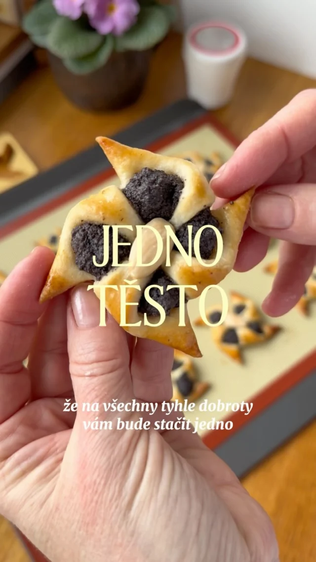 JEDNO TĚSTO = spousta možností 🥐🥞🥮

Kremrole, rohlíčky, šátečky, záviny, galetky, košíčky .... jedno těsto, které většina z vás určitě zná. Je jednoduché, rychlé a na přípravu vám bude stačit jen pár surovin. 

RECEPT ⏺️
400 g hladké mouky
240 g másla
200 g smetany ke šlehání 33% nebo zakysané smetany
sůl 

Mouku a studené máslo zpracujte v robotu na drobenku, přilijte smetanu a vypracujte těsto. Zabalte ho do folie a dejte na několik hodin odležet do lednice. Poté rozválejte a použijte dle potřeby, klidně i na slano.

Těsto můžete připravit i z poloviční dávky, která vystačí třeba na dvě nohavice závinu 😊

Jaké dobroty z tohoto těsta pečete vy? Podělte se v komentáři 😊

Recepty na dobroty ve videu najdete na mém blogu #vikendovepeceni nebo tady na profilu. 

#blogvikendovepeceni #receptnablogu #pecemevtomspolu